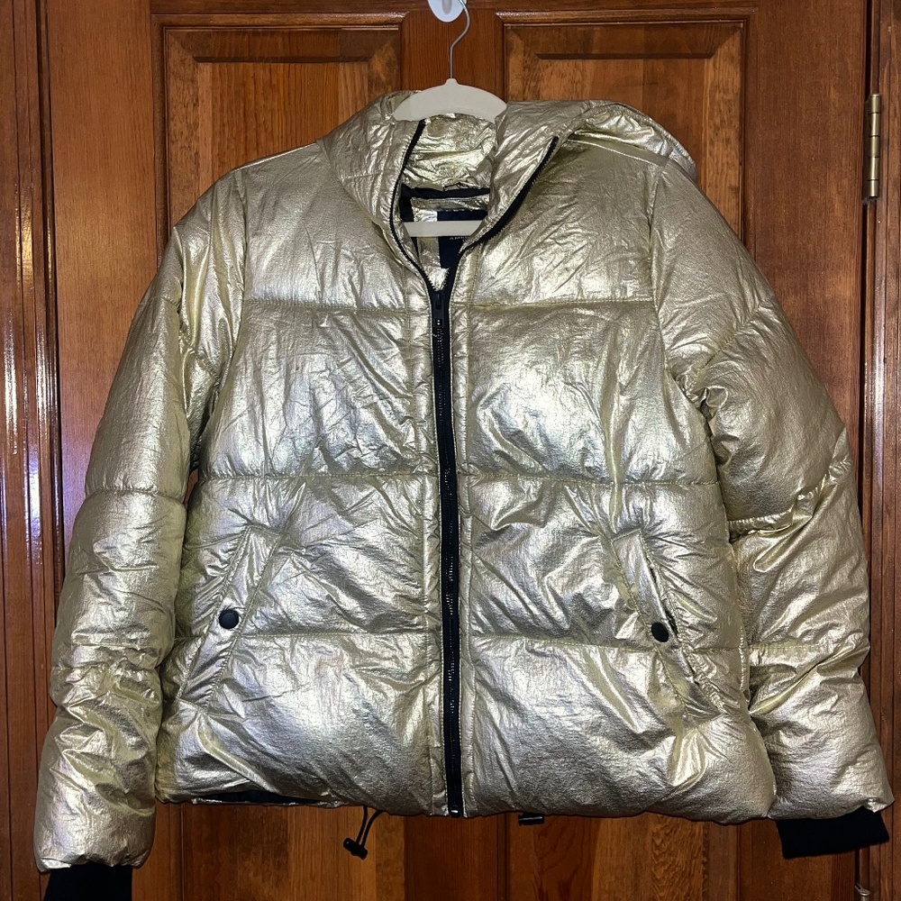 Gold Puffer Coat